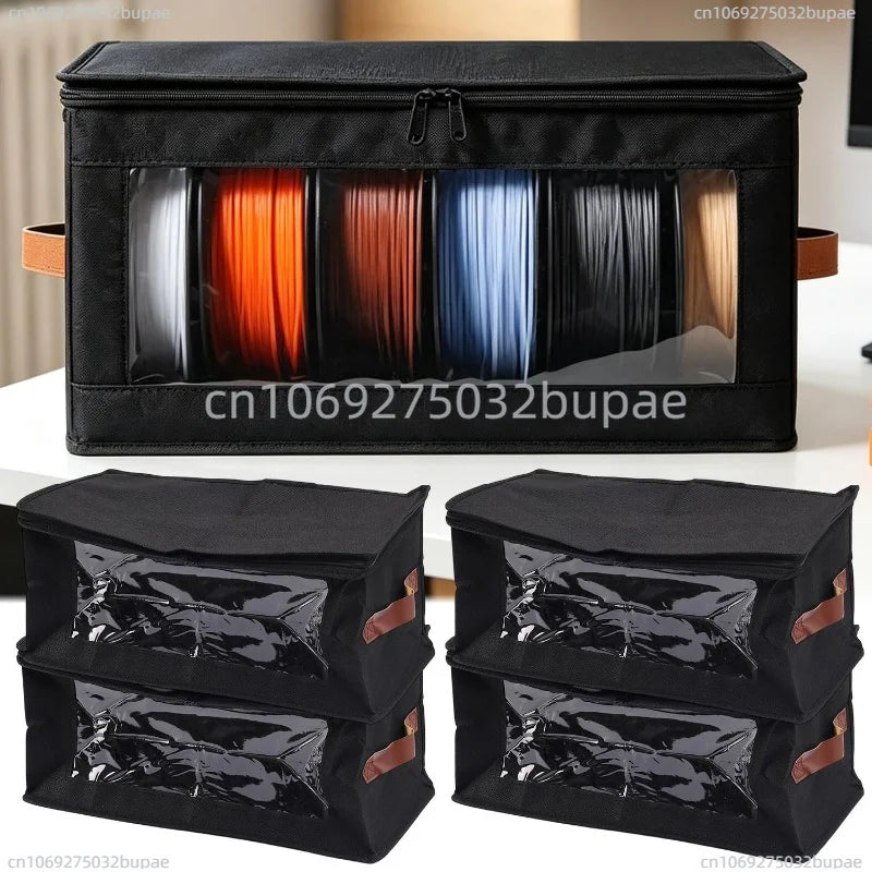 3D Printer Filament Storage Bag nonwoven fabric Transparent Window Dustproof Moisture Resistant Organizer Workshop Home Office Zpaxo