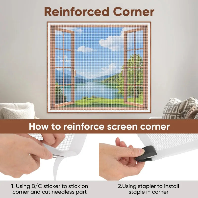 Self Adhesive Fine Mosquito Net Repair Tape Polyester Mosquito Net Window Mosquito Nets with Easy Installation Invisible Mesh Zpaxo
