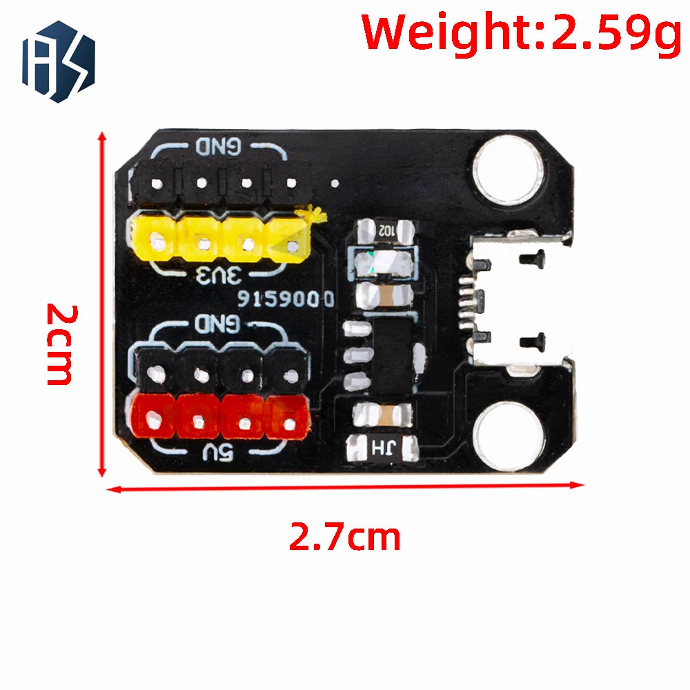 AMS1117 Voltage Regulator Module Micro USB Power Supply Board 3 3V 5V Zpaxo