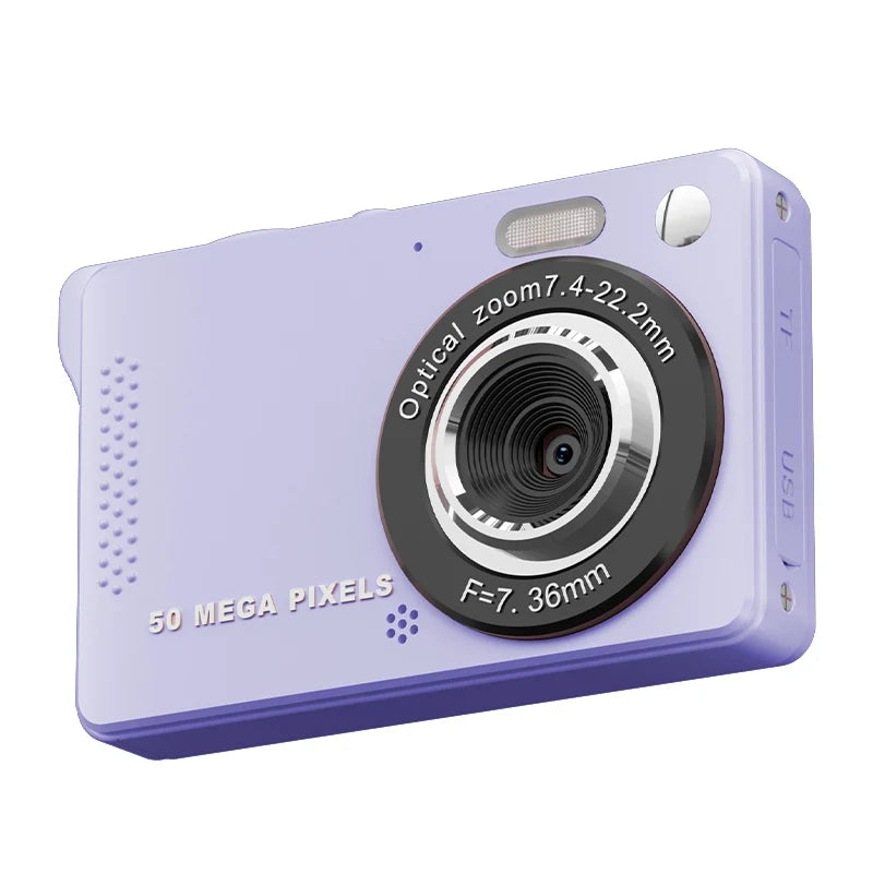 4K Digital Camera Autofocus Vlogging HD 50MP Student 2 8'' Large Zpaxo Purple