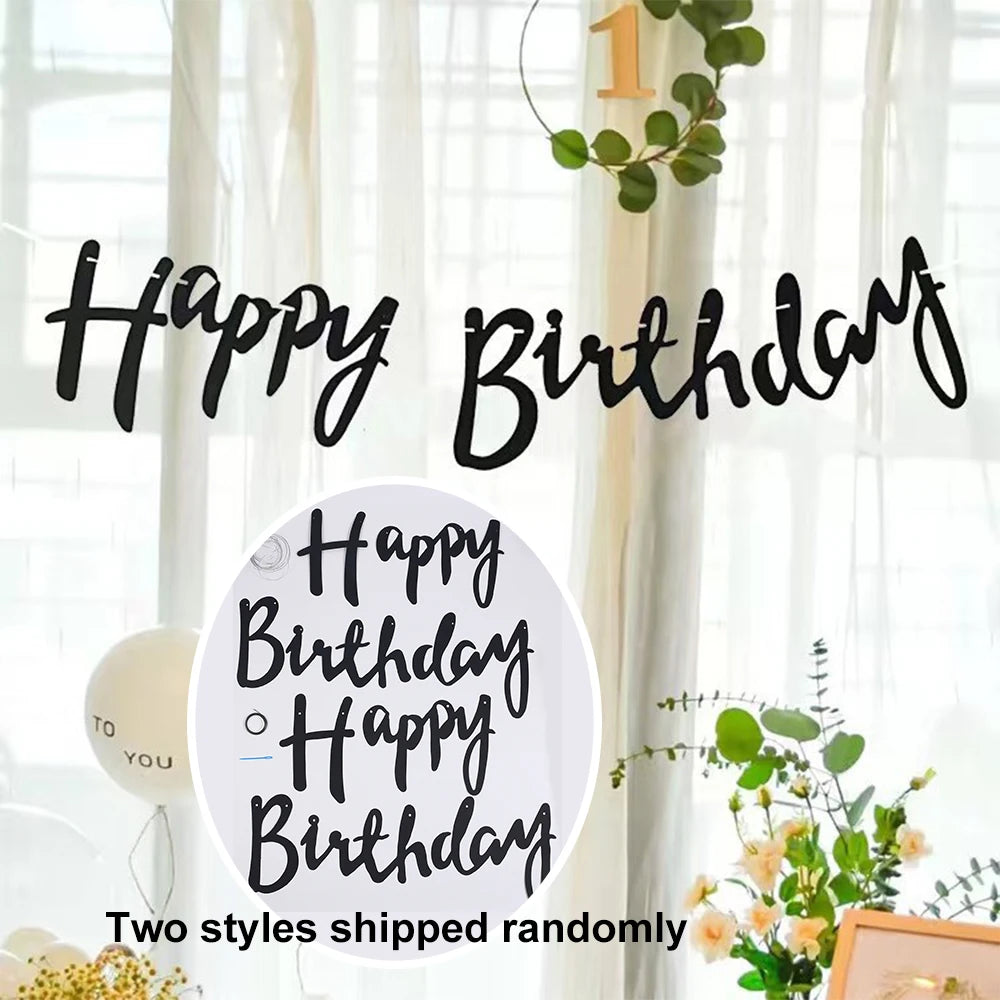 Birthday Hanging Banner Flower Daisy Smiling Face Fairy Princess Castle Banners for Girls Boys Adults Birthday Party Decoration Zpaxo J250780