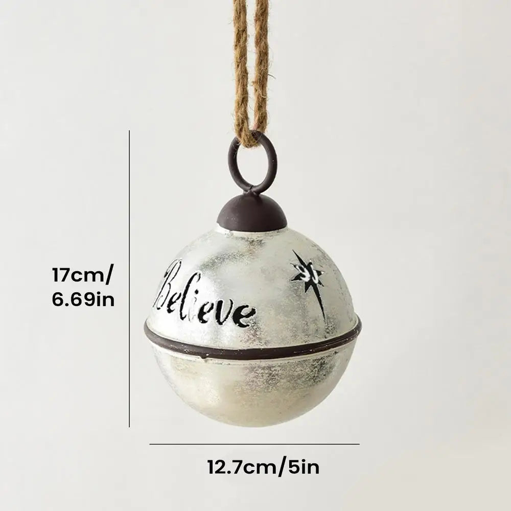 Christmas Tree Decorations Charm Handmade Hangable Rope Jingle Bell