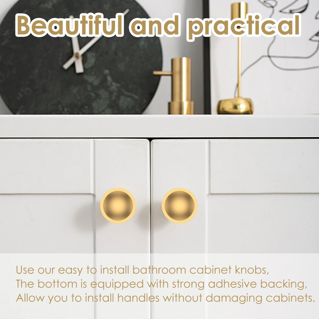 15 PCS Self-Adhesive Handles Kitchen 37MM Stainless Steel Drawer Knobs Cabinet Handles No Drilling Required Cupboard Drawers New Zpaxo