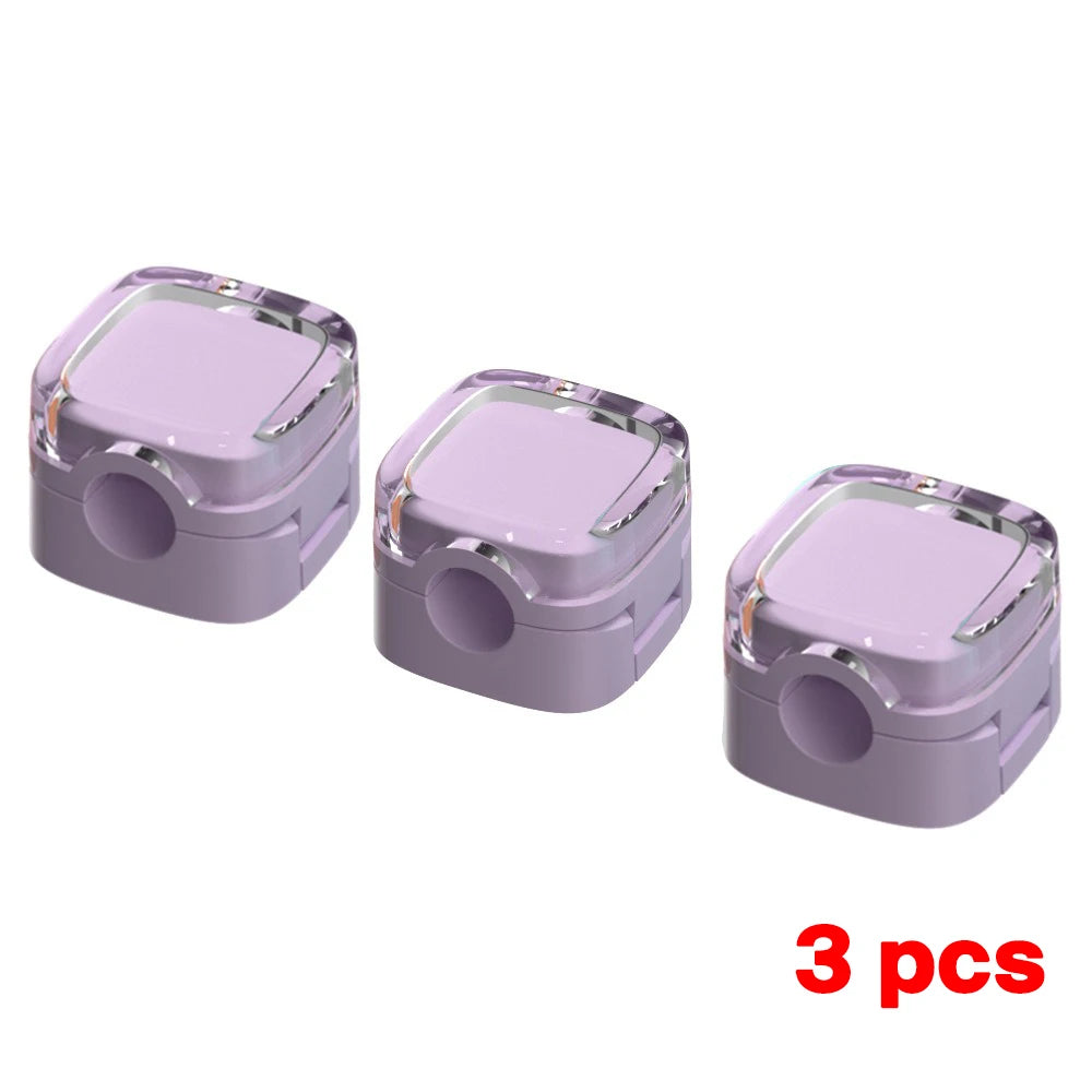 Universal Colorful Magnetic Cable Organizer Smooth Adjustable Cable Holder Under Desk Cable Management Wire Keeper Cable Clips Zpaxo 3PCS Purple