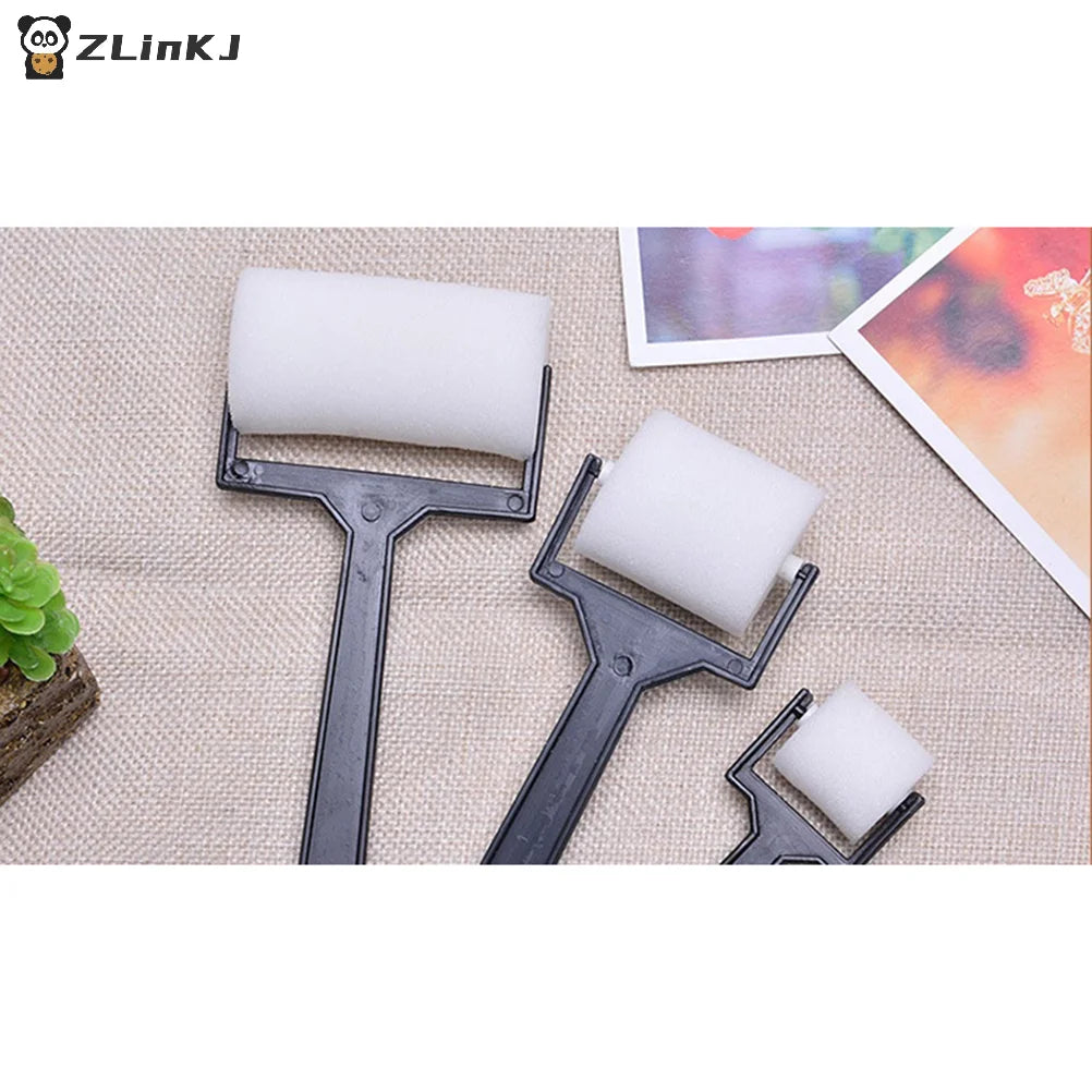 ▶3Pcs White Sponge Brush Foam Painting Roller Brush Kids Craft Tool Drawing Zpaxo