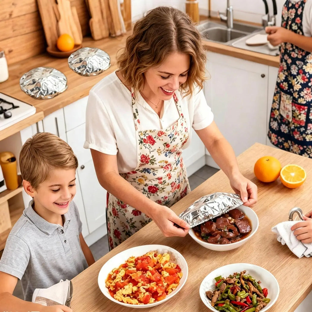 Foil Covers Reusable Thickened Aluminum Food Storage Elastic Stretchy