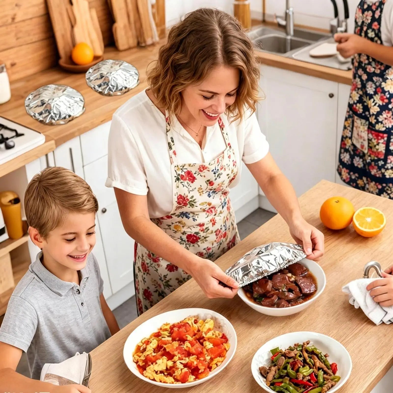 Foil Covers Reusable Thickened Aluminum Food Storage Elastic Stretchy