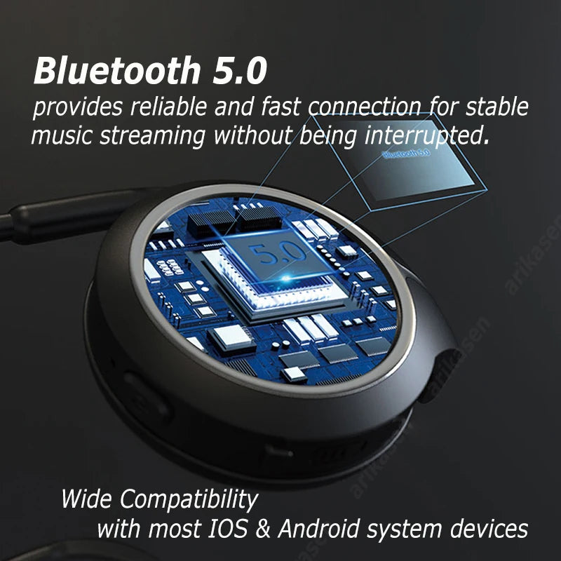 MP3 Player Bluetooth Headphones TF Card Slot Sport Wireless Earphones