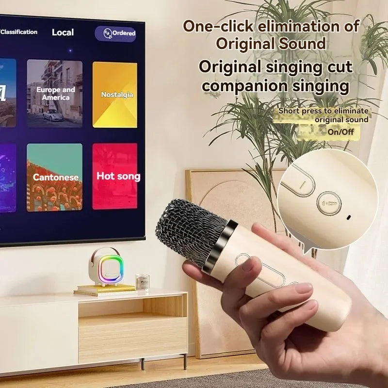 D8 Karaoke Machine 2 Wireless Microphones Portable 5 3 Bluetooth Zpaxo