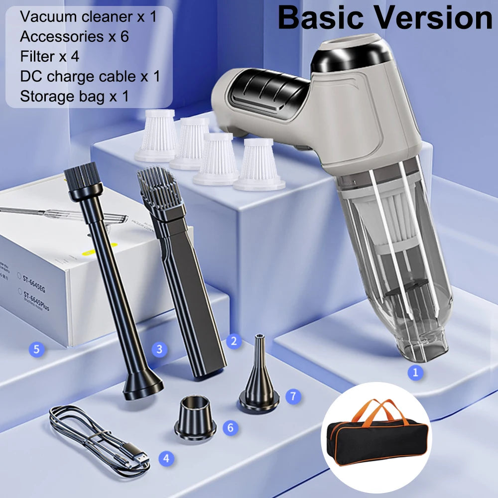 Car Vacuum Cleaner Wireless Duster Handheld Pump Home Portable Zpaxo Basic 4Filter Bag