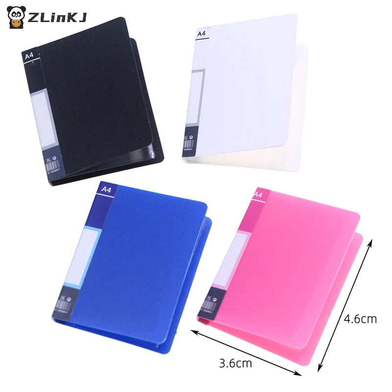 ▶1Pcs Miniature Dollhouse File Book Folder Binder - Home Model Decor Toy Doll House Accessories 1:12 Scale Simulation Furniture Zpaxo