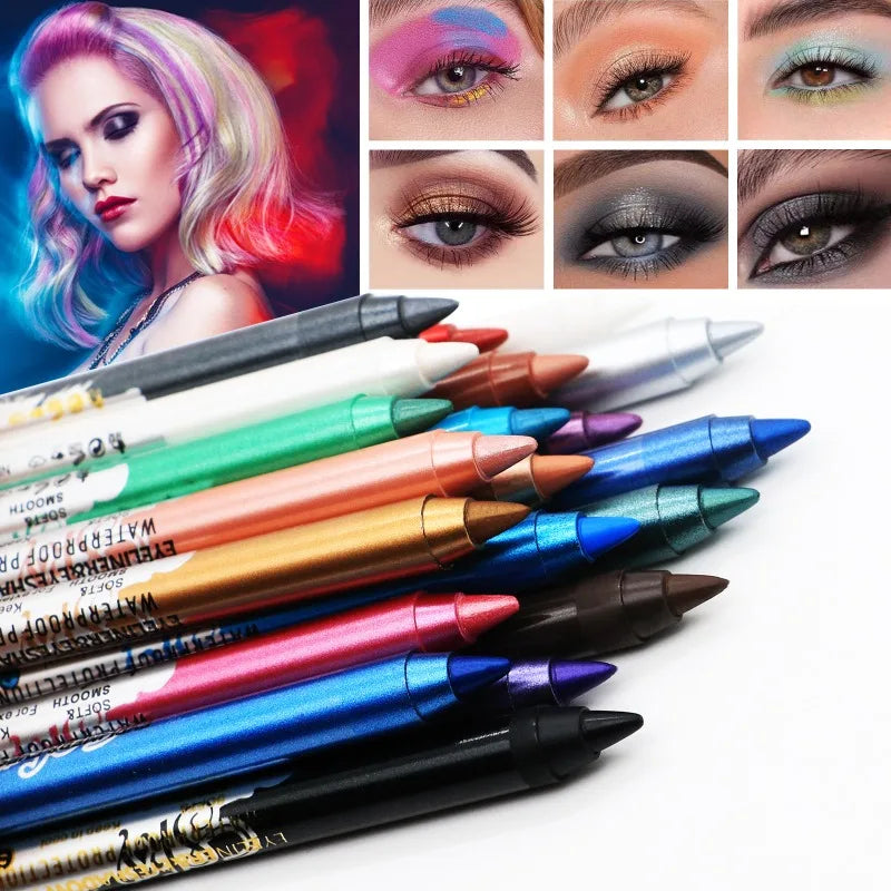Pearlescent Matte Eyeliner Pencil Colorful Quick-dry Waterproof Eye