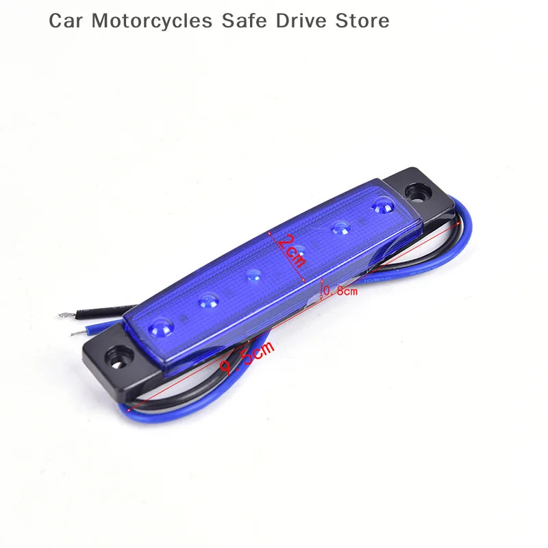 CM 12V 6LEDS Lorry Side Marker Indicator Low Led Trailer Light Rear