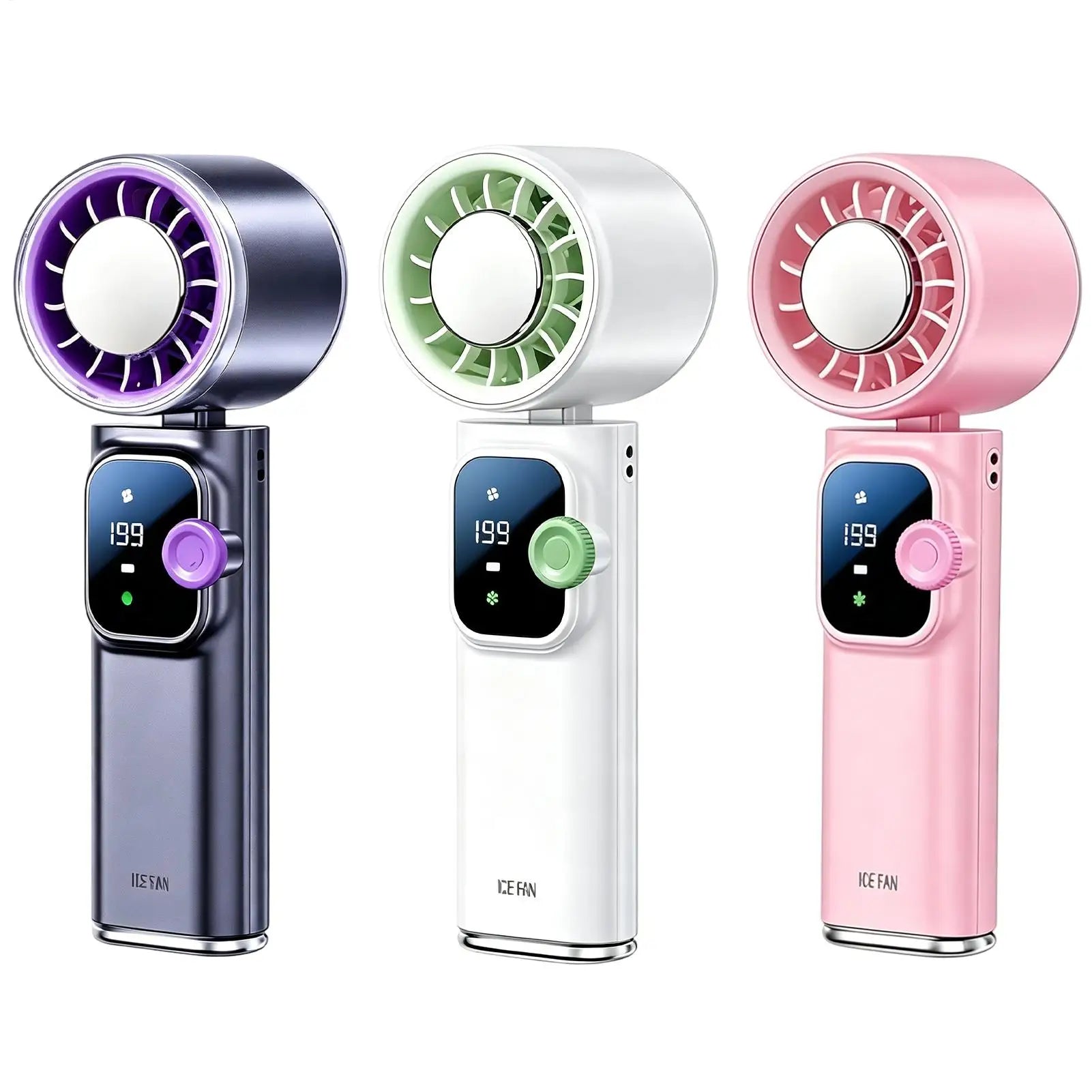 Handheld Fan 199-Speed Variable Cooling Fans 4000mAh Rechargeable