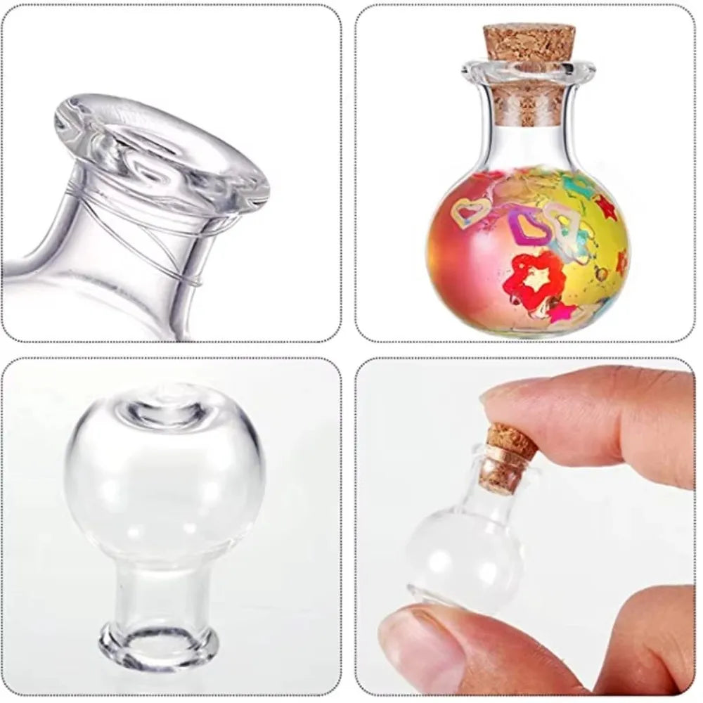 Clear Glass Candy Jars DIY Crafts Decorative Wedding Favor Cork Zpaxo