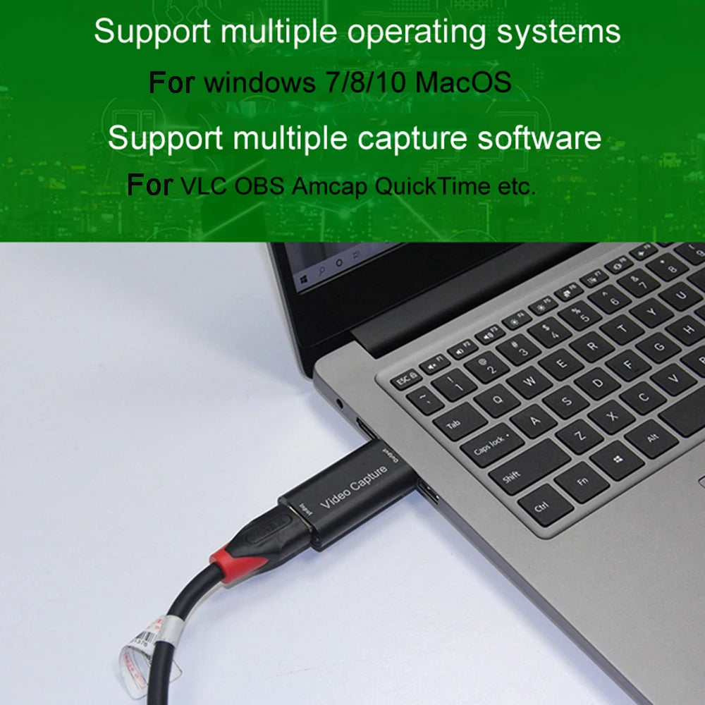 4K HDMI-Compatible Video Capture Card Streaming Board Capture USB 3.0 1080P Card Grabber Recorder Box for PS4 Game DVD Camera Zpaxo