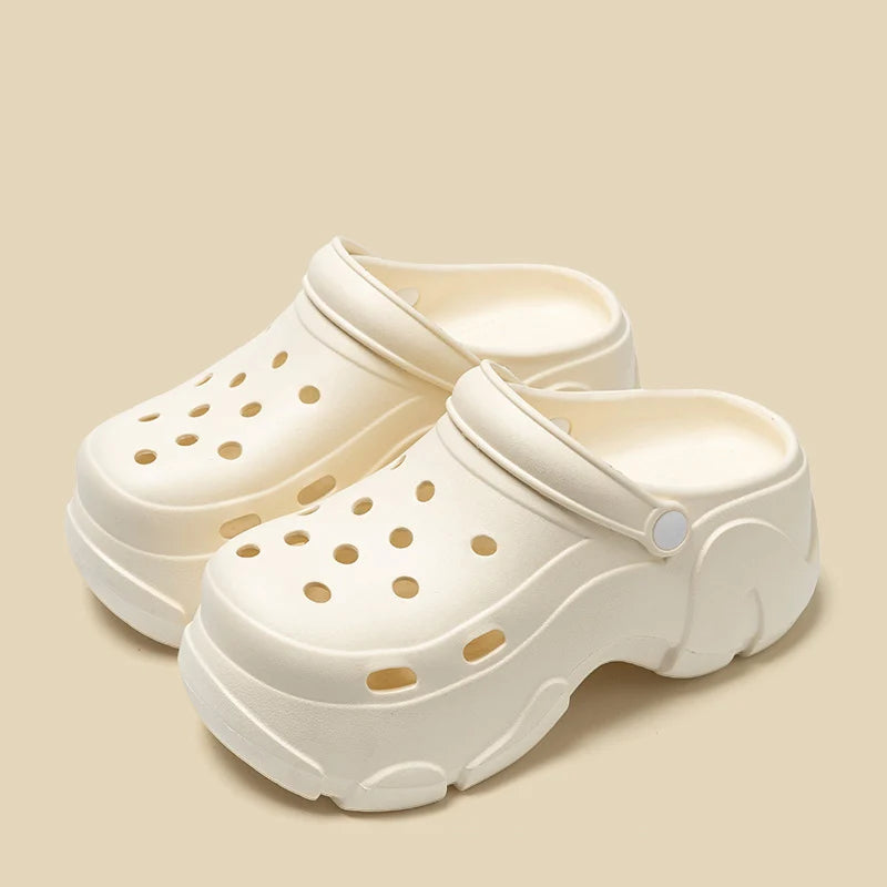Chunky Platform Clogs Sandals Women Summer Soft Thick Bottom Beach