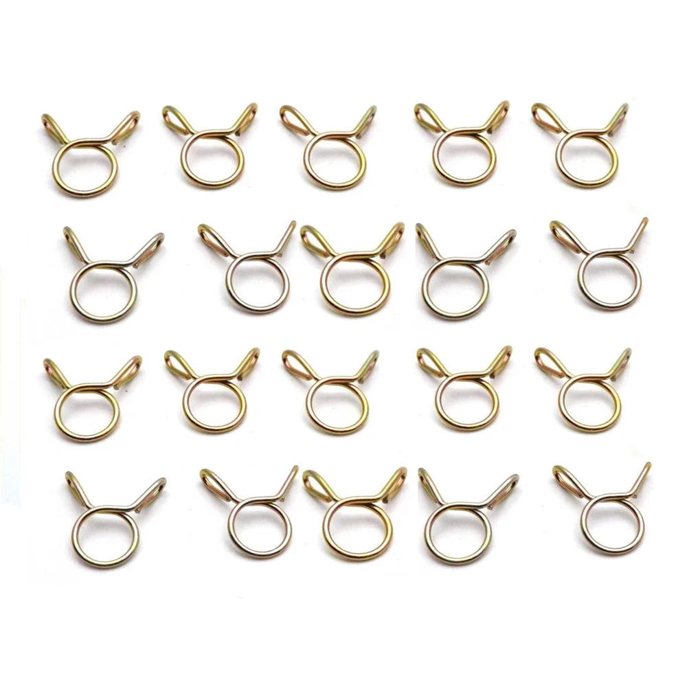 for Motorcycle Scooter Zinc Plated M5-M14 Air Tubing Water Pipe Tubing Spring Clamps Hose Clamp Fuel Line Hose Clips Zpaxo 9mm
