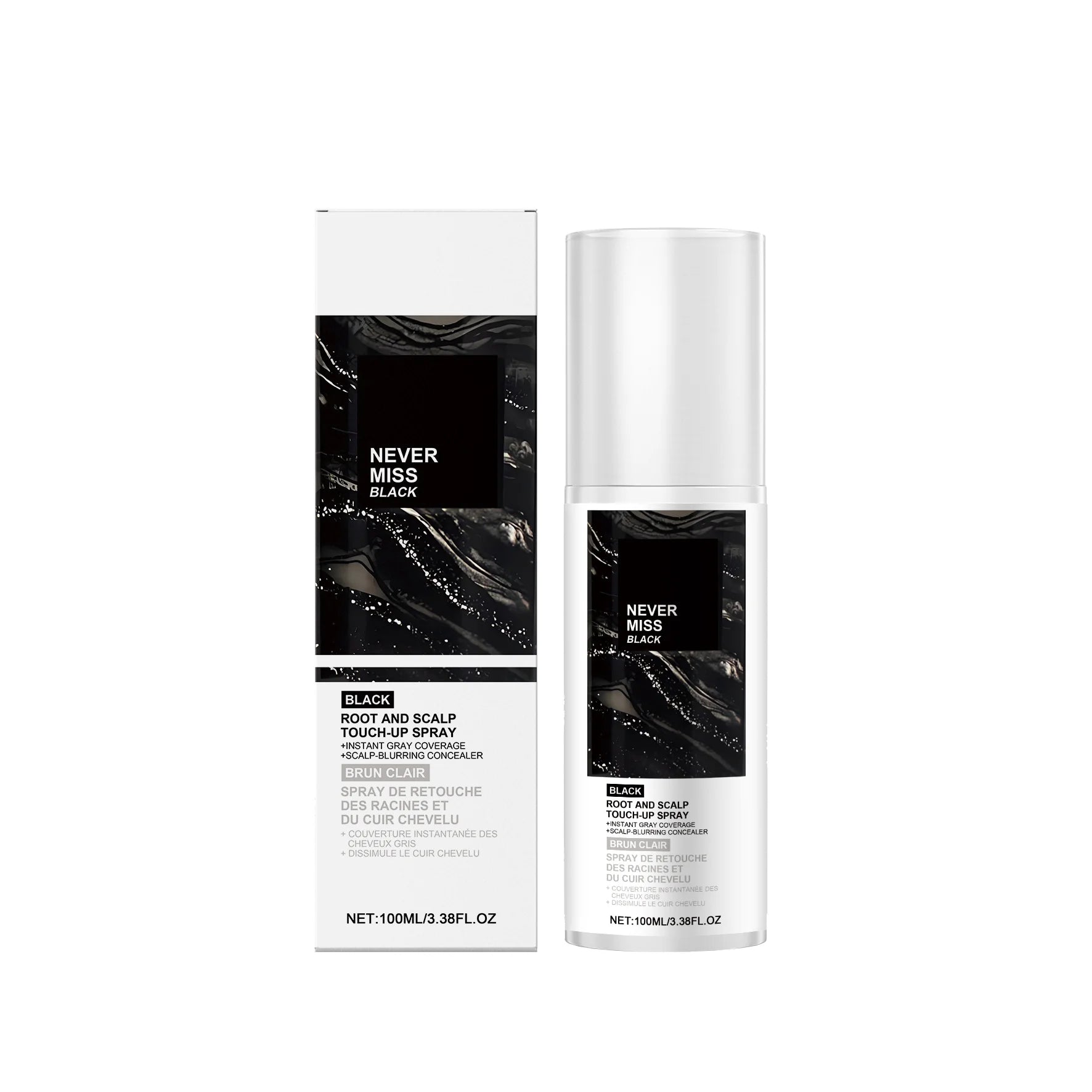 Temporary Hair Color Spray – Quick Dry, Multi-Shade, 100ml Temporary Hair Spray Zpaxo Black