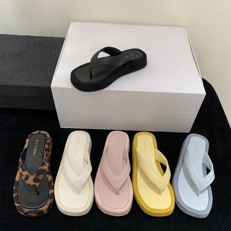 2026 Slippers Casual Women's Shoes Platform Slides Shale Female Beach