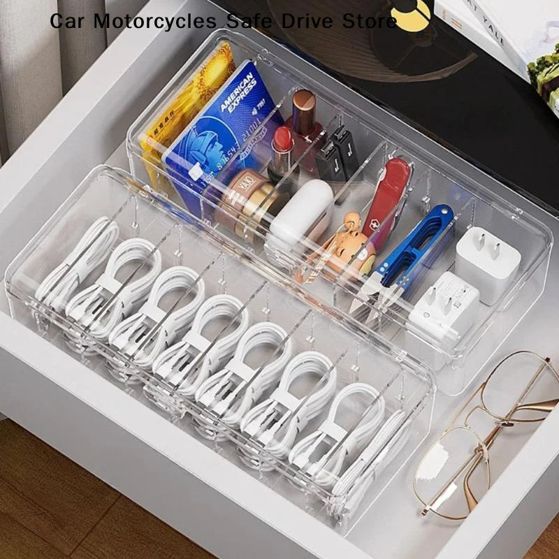 ACable Organizer Box Wire Ties Plastic Cord Storage Lid Electronics