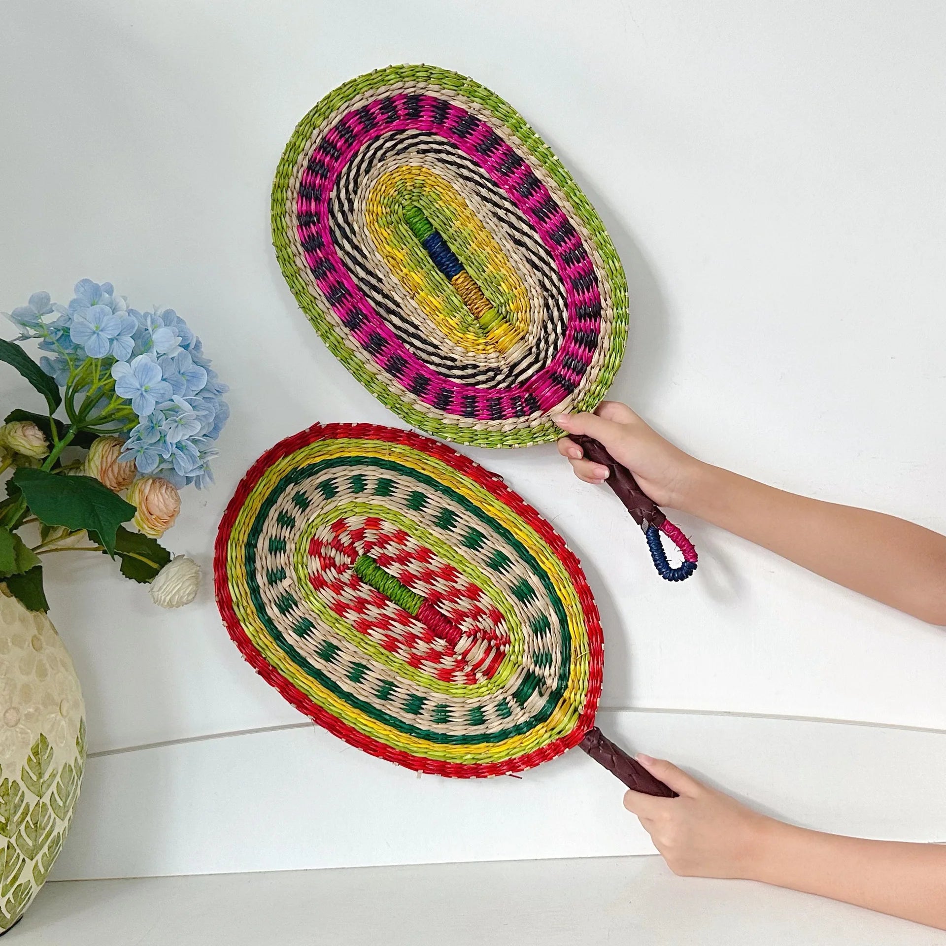 Handwoven Seagrass Fan – Boho Wall Decor for Home & Weddings