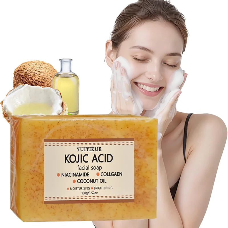 Kojic Acid Facial Soap – Niacinamide, Collagen & Coconut Oil Brightening Facial Soap Zpaxo