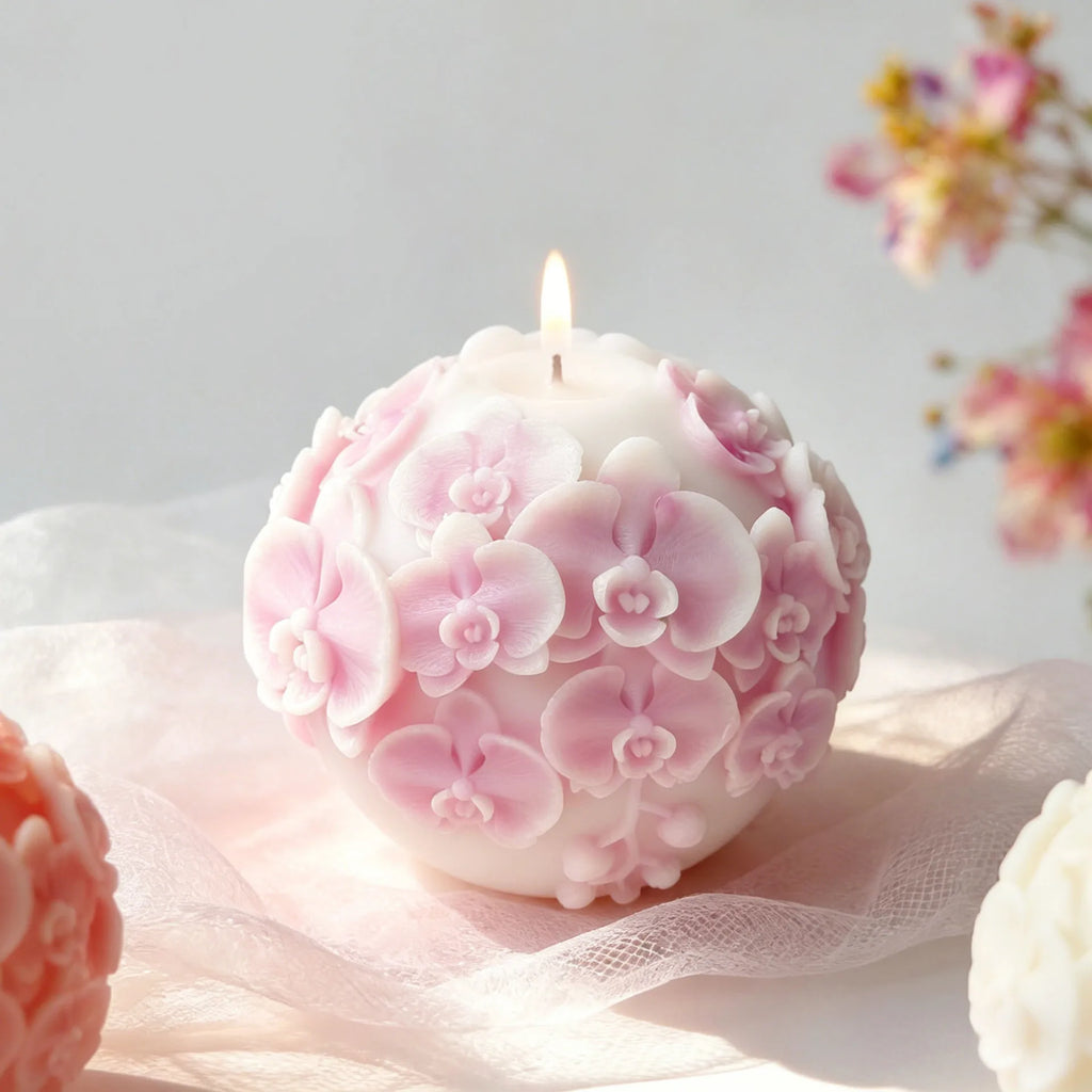 3D Flower Ball Silicone Mold – Sphere Candle Soap Resin Mold