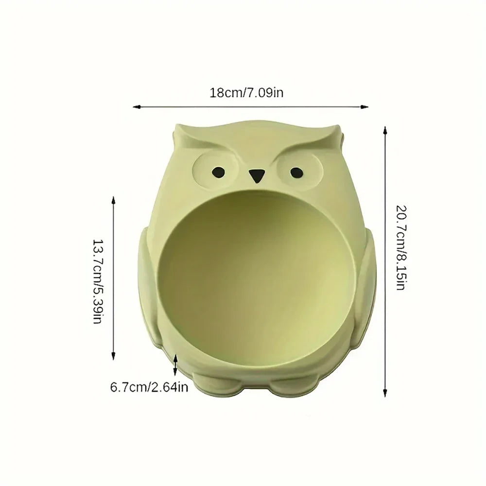 Cat Tableware Pet Dog Bowl Cartoon Owl Shape Thickened Large Capacity Zpaxo
