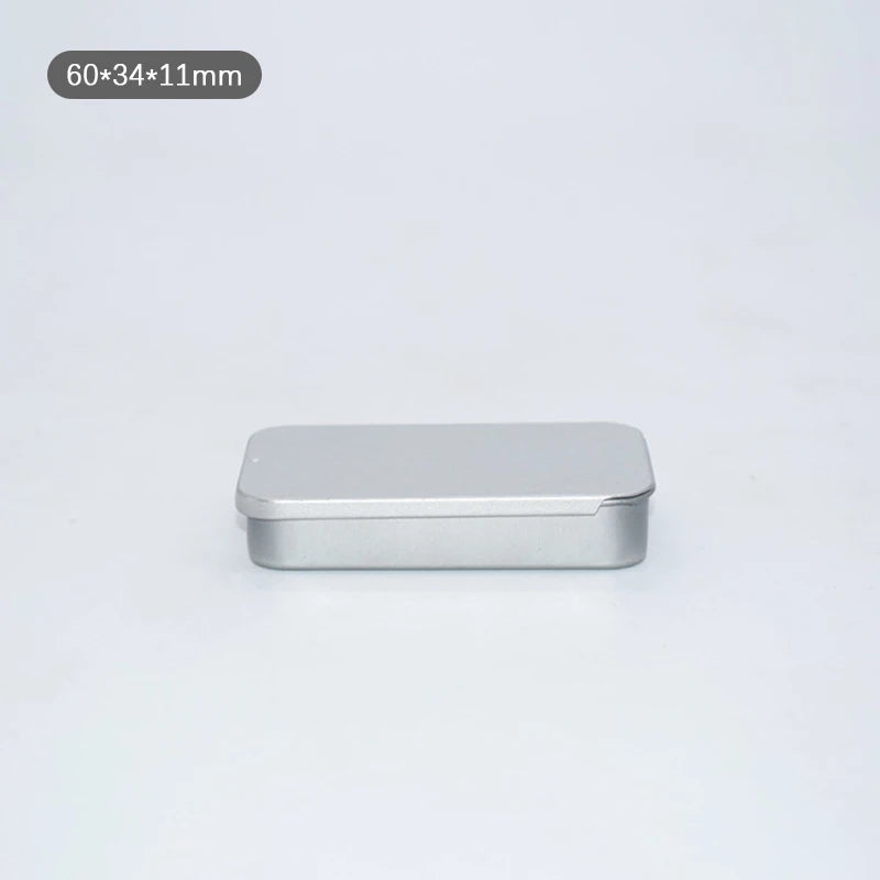 CM1PC Metal Rectangular Empty Mini Tin Box Tinplate Push Candy Pill