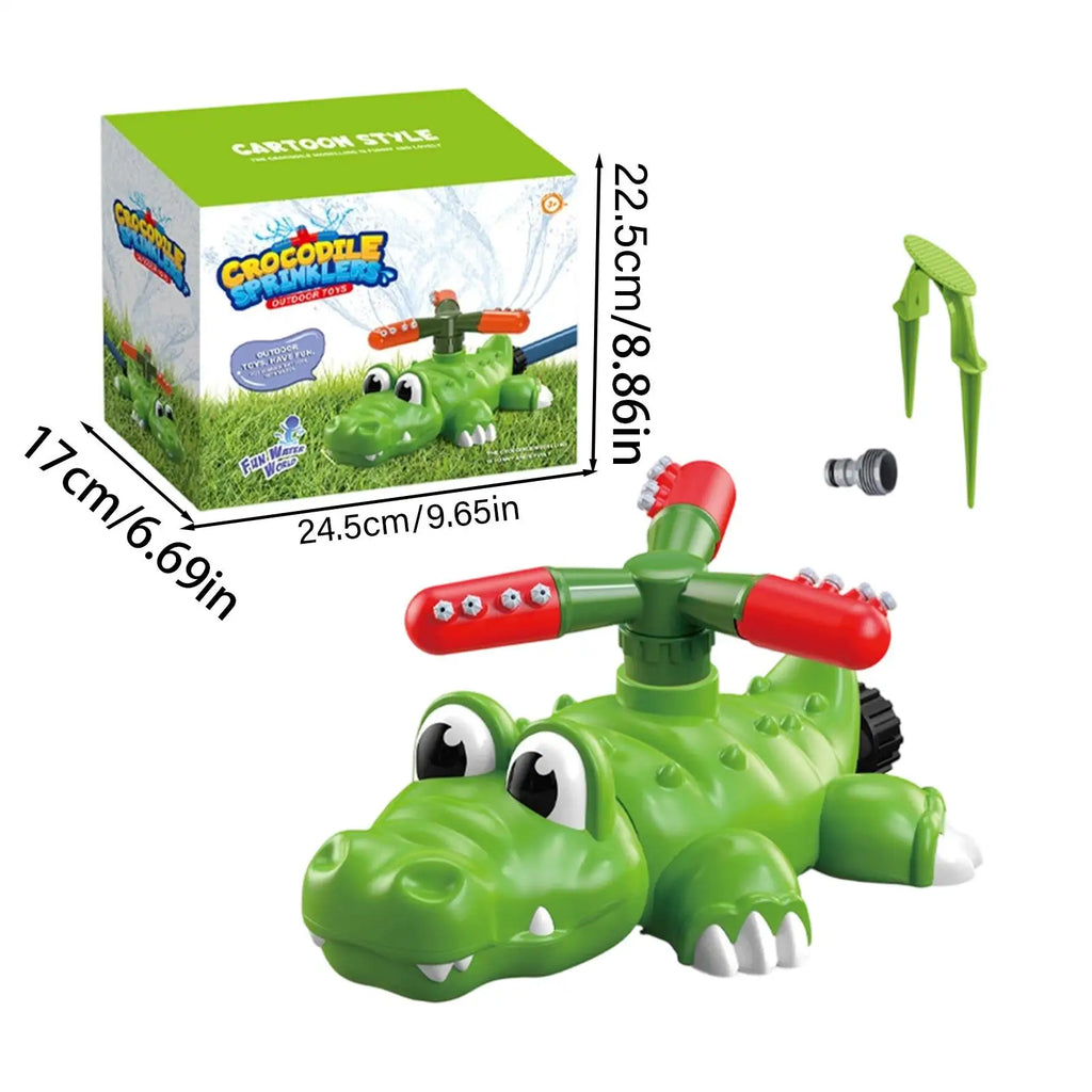 Kids Sprinklers Outside Cartoon Crocodile Rocket Launch Game Outdoor Zpaxo