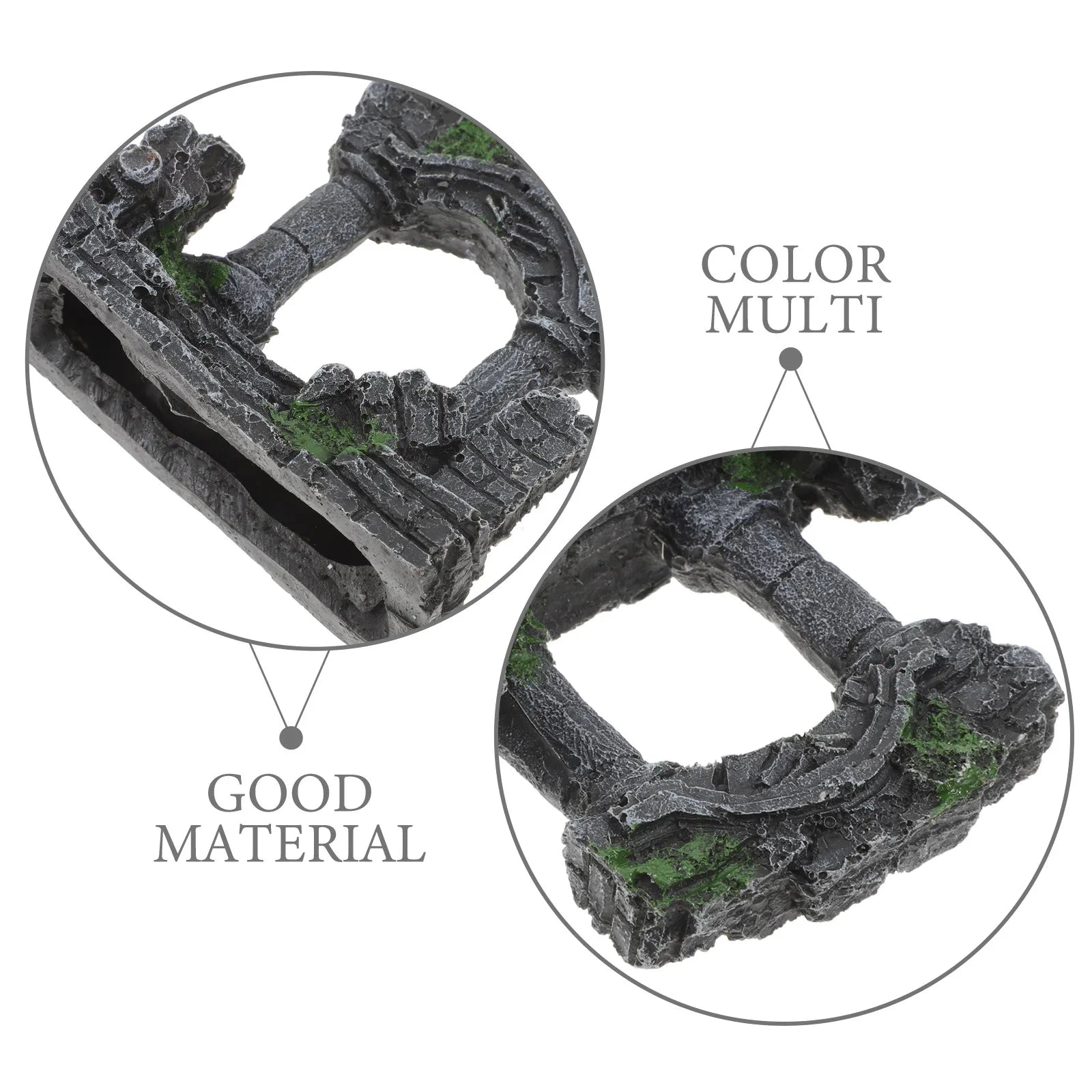 Two-columns Roman Column Aquarium Decor Resin Artificial Castle Fish