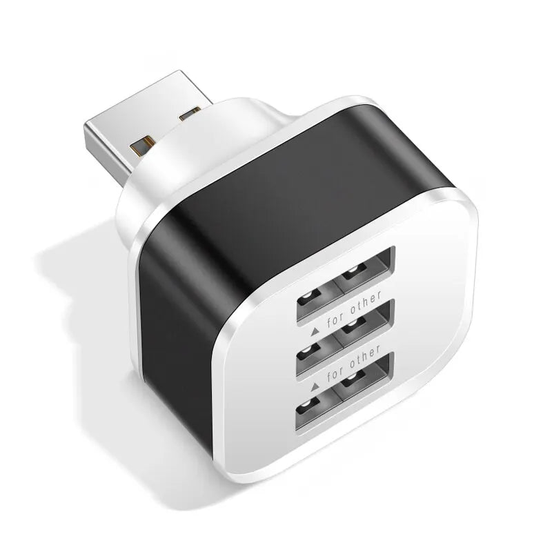 3 Port USB Slots Adaptor Extender USB2 0 1 Multple Interface Splitter Zpaxo Black
