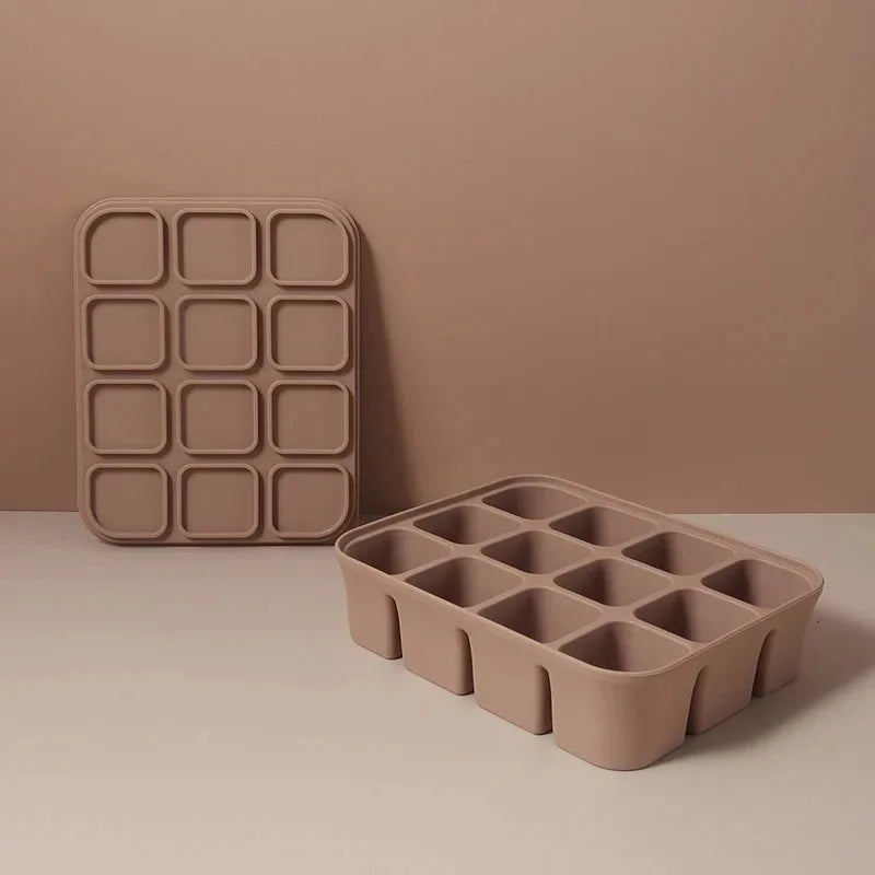 12-Grid Silicone Ice Cube Tray – Easy Release & BPA-Free Silicone Ice Tray Zpaxo