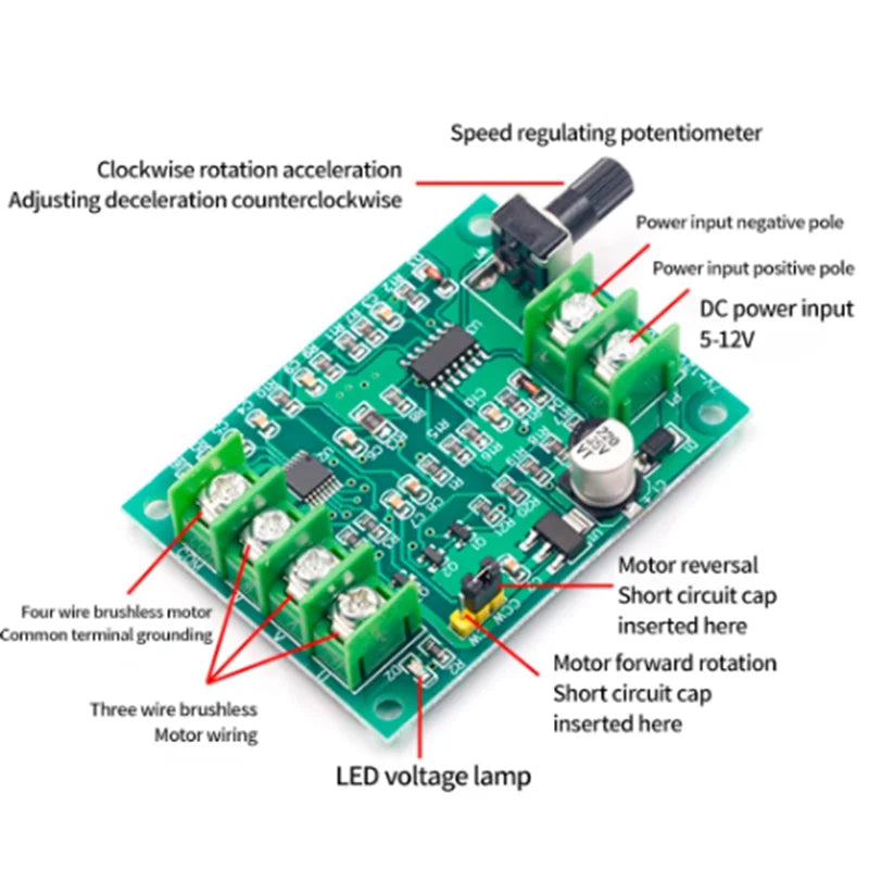 DC Brushless Motor Drive Board Module Speed Control Optical Hard Disk Zpaxo Default Title
