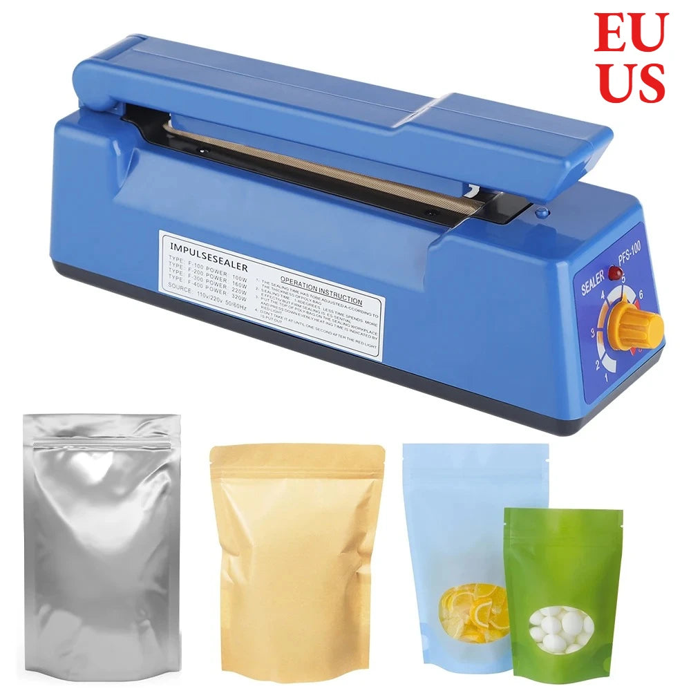 Sealing Machine Electric Heat Sealer Hand Press Vacuum Food Plastic