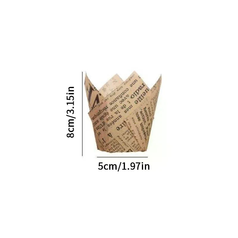 Sets Tulip Muffin Cupcake Paper Cups Oilproof Cupcakes Liners Baking Zpaxo
