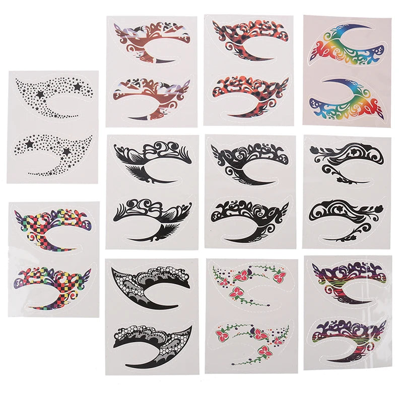 Halloween Makeup Eye Temporary Tattoo Facial Face Transfer Sticker Beauty Supply Zpaxo