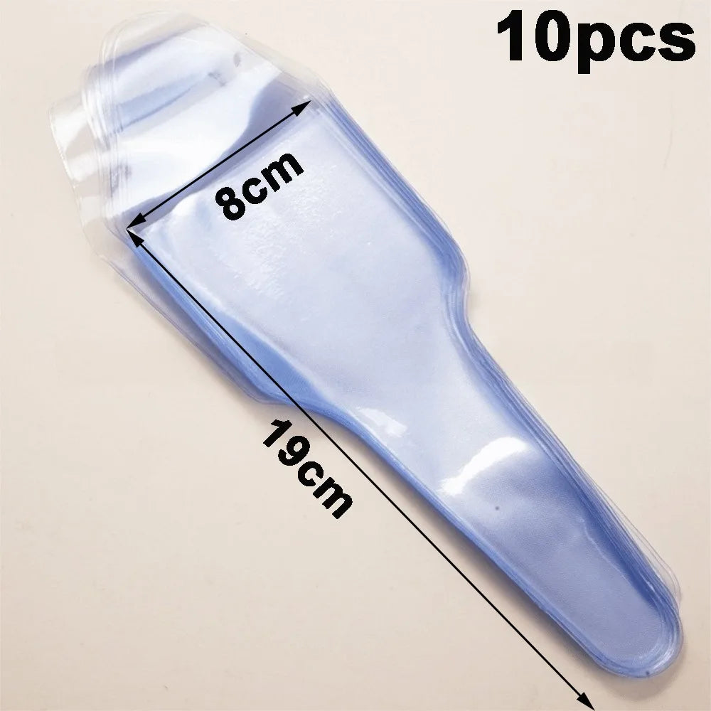 10pcs Single-sided Hair Scissors Sleeves PVC Waterproof Disposable Scissors Bag Sharpening Tool Protection Tool Protection Zpaxo 19-8cm 10pcs