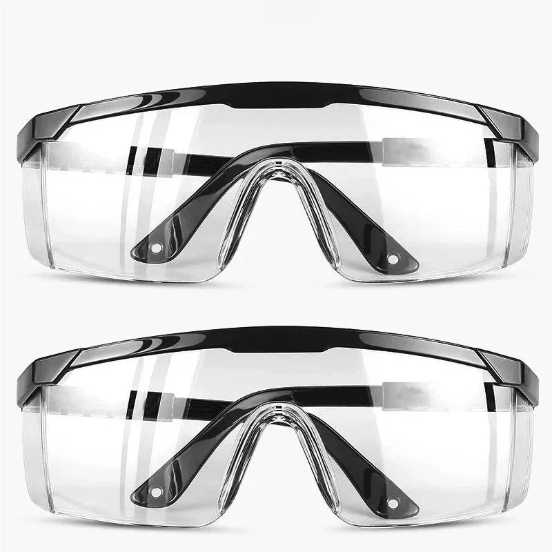 Anti-splash Work Safety Glasses Eye Protecting Lab Goggles Protective Zpaxo 2Pcs Black