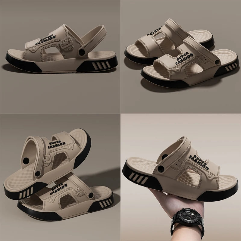 Men Slippers Summer EVA Soft-soled Platform Slides Sandals Indoor