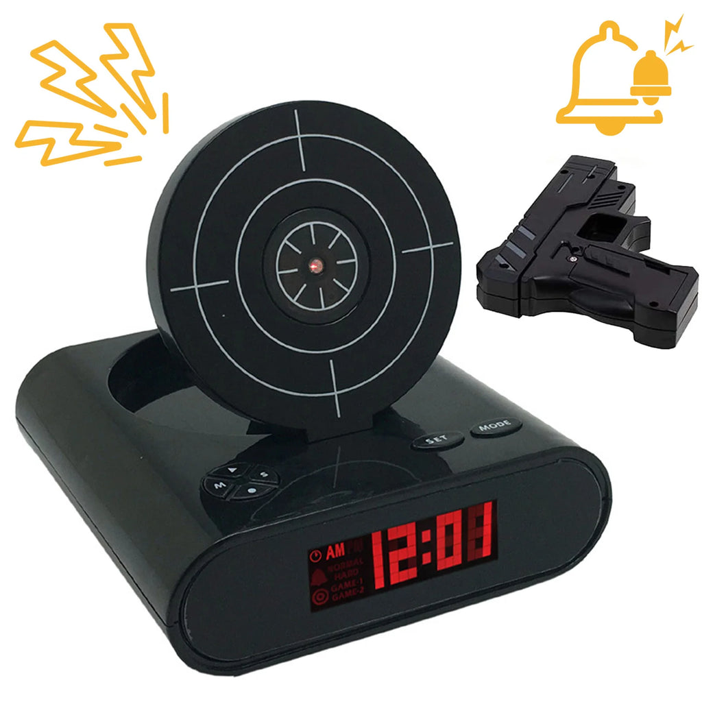 Creative Target Shooting Clocks Ringtones Customization Digital Target Alarm Clock 2 Alarming Modes for Lazy Mute Office Zpaxo