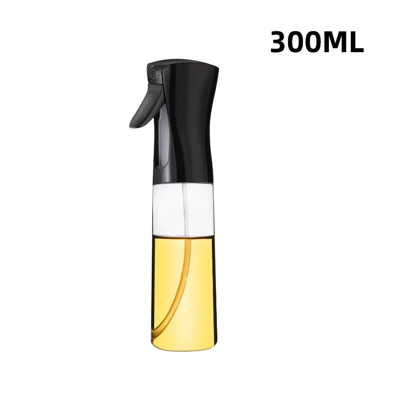 2in1 470ml Glass Spray Oil Sprayer Bottle Spray Oil Dispenser Oil Jar Cruet BBQ Kitchen Baking Roasting Picnic Kitchen Tool Zpaxo black-300ml