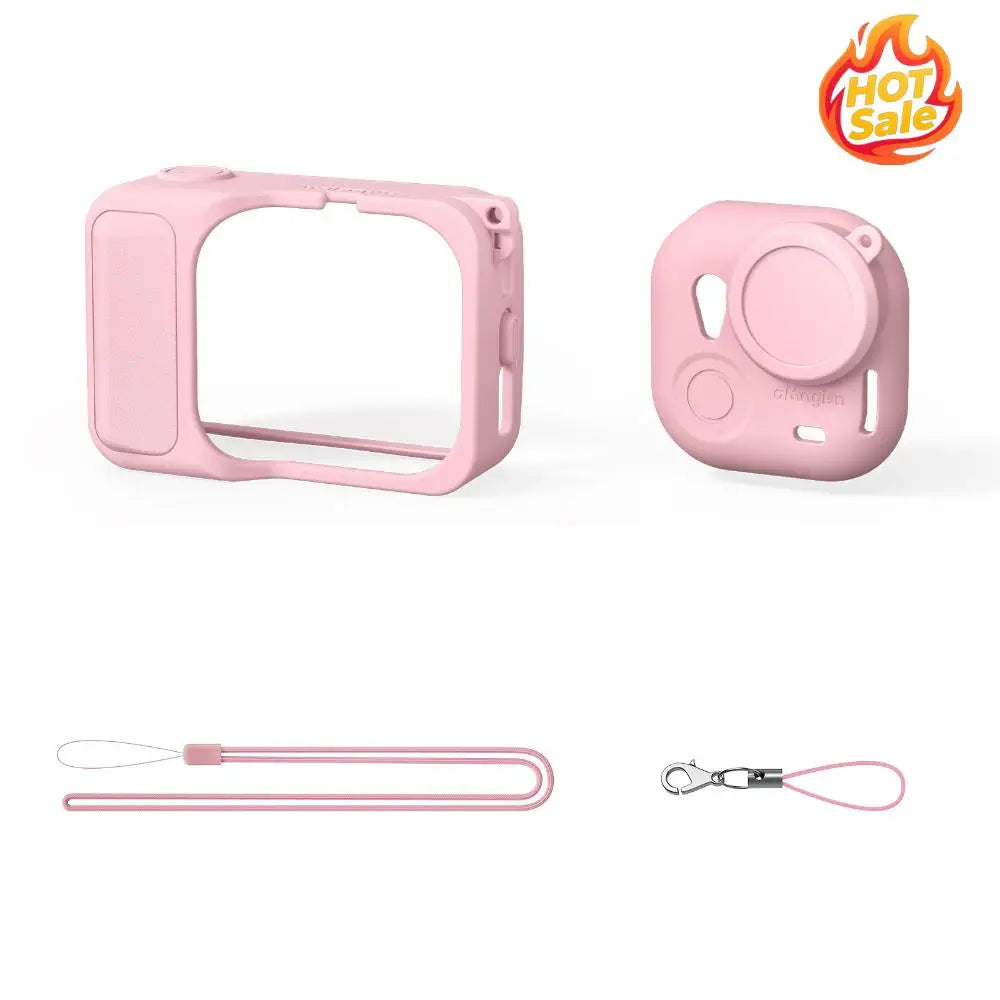 Silicone Protective Case with Neck Hang Rope All-round Protection Shell Camera All-round Protection Cover for Insta 360 GO Ultra Zpaxo