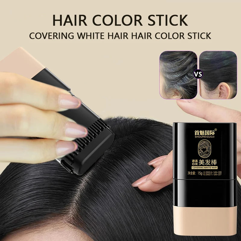 Temporary Hair Stick Long-lasting Fast Cover Easy Apply Beard Dye Zpaxo