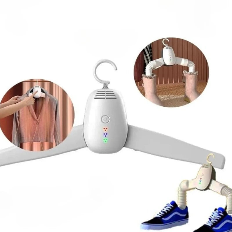 220V Clothes Dryer Shoe Dryer Electric Drying Rack Hang Dryer Machine Portable Travel Warm Air Dryer Household Zpaxo