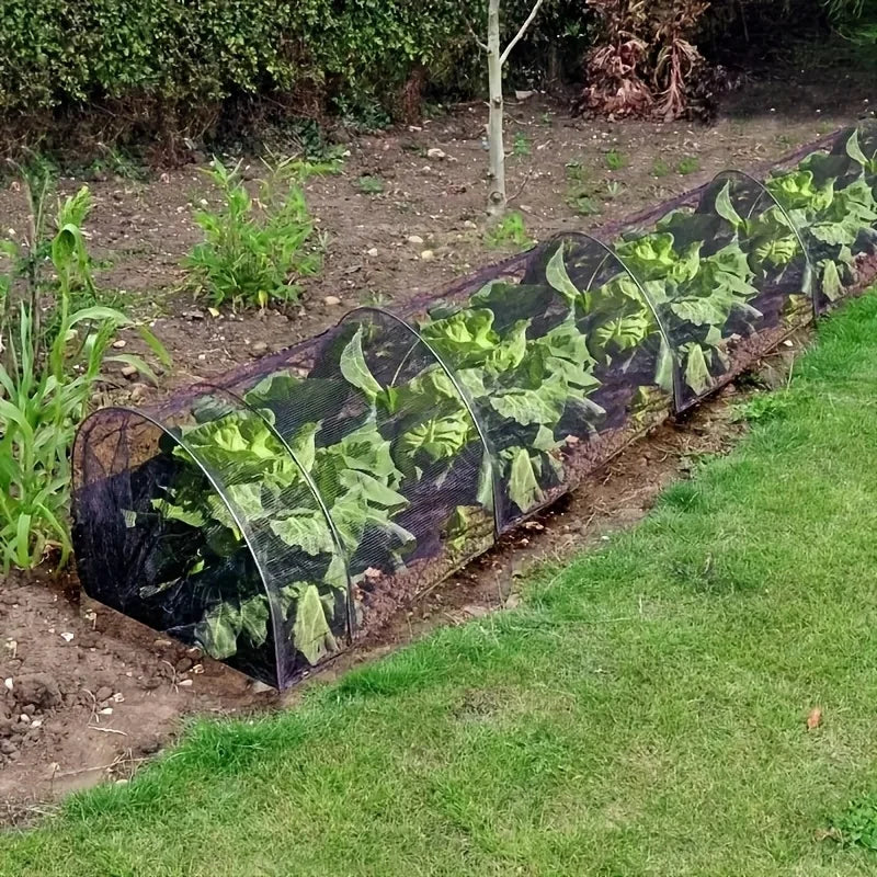 Collapsible Black Mesh Tunnel UV Protection Bird Insect Barrier
