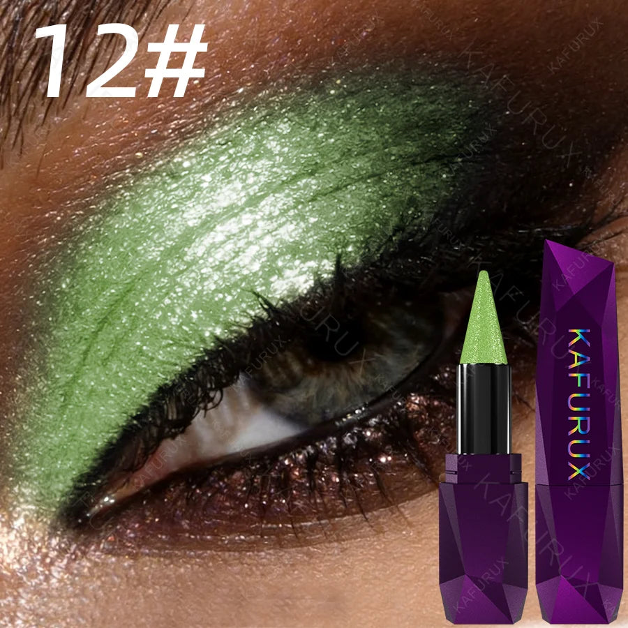 Metallic Brown Eyeshadow Pencil Glitter Silkworm Liner Pen Zpaxo 12