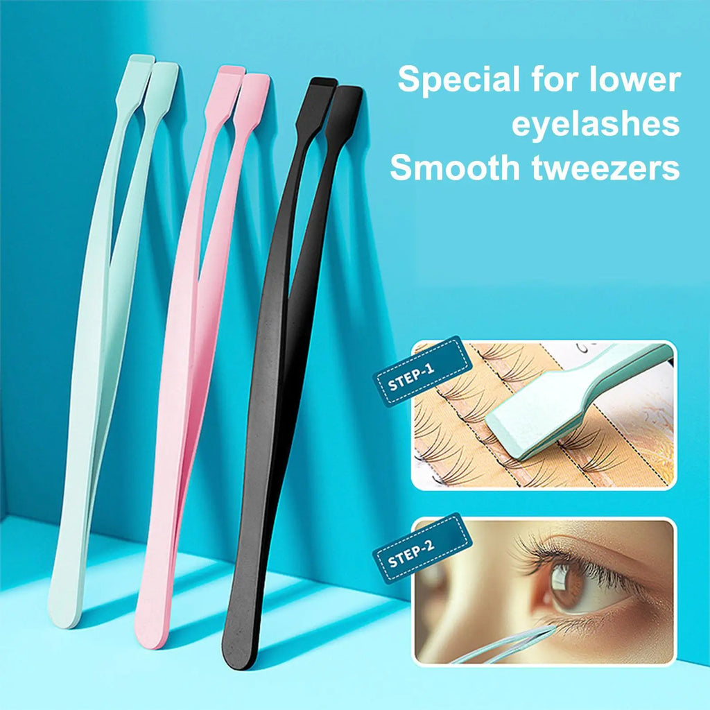 Makeup Tool Lash Applicator Eyelash Cluster Non Slip Tweezers Travel