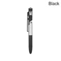 4 In 1 Multifunction Ballpoint Pen Night Reading Stationery With LED Flashlight Folding Phone Holder Touch Pen For Office Worker Zpaxo 1pcs Black